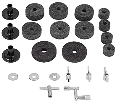 Zwinner Cymbal Pads - Filz-Set für Boom-Ständer, enthält 23-teilige Becken-Filz-Sets in Schwarz