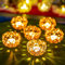 Sziqiqi Bougeoir de Cristal Lot de 6, Chandelier Supports pour Bougies Chauffe-Plat pour Table Deco Noel Mariage Fête Banquet Anniversaire Décor, 8cm, Bordure en Or Métal