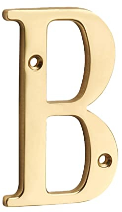 Latón Macizo 4 Número De Casa De Letras De 100 Mm, For Números De Puerta De Apartamento Número De Hogar Número De Correo Dirección De Buzón De Correo Placas De Señalización Exterior (Color : B)