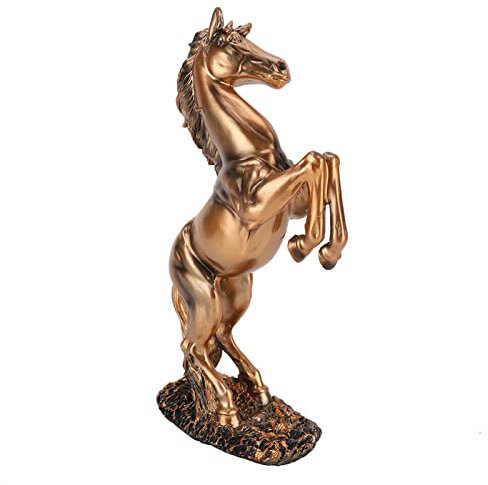 Pferd Stehende Statue, Harz Eruopäischer Stil Pferd Skulptur Home Desk Decor Ornament Foto Requisiten(bs-021 Kupferfarbe)