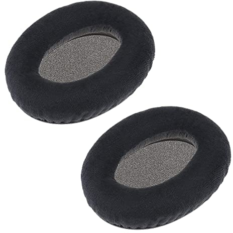 eMagTech 1 Paar Kopfhörer Ohrpolster Komfort Velours Headset Ersatzteile Kompatibel mit Sennheiser HD545 HD565 HD580 HD600 HD650 HD265 Schwarz