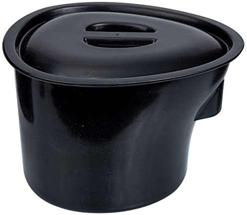 Pot De Chambre Adulte Pot de Chambre en Plastique Crachoir Couvercle Pots Urine Chambre Pot Seau à pour Adultes Enfants Noir