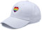 YAMEIZE Herz Rainbow Adjustable Baseball Cap - für Männer Frauen Trendy Baumwolle Sport Golf Hut Sun Hat mit Loch with Ponytail Hole
