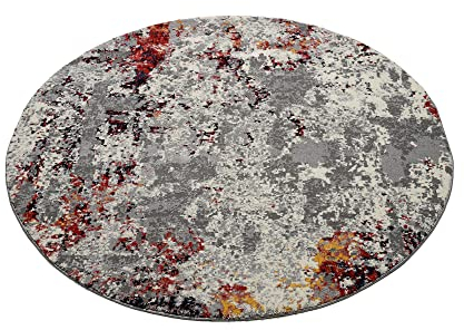 OCI HIGH and Low Eight Teppich 598 Multicolor 120 cm rund