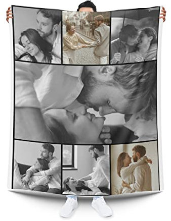 Manta Collage Personalizada con Foto y Texto. Manta Polar Personalizada |E&B PORRAS (7 Imágenes)