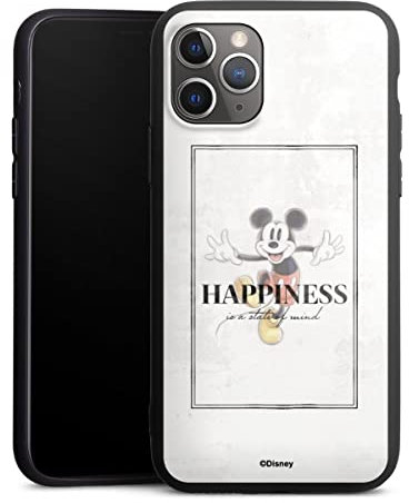 DeinDesign Cover in Silicone Premium Compatibile con Apple iPhone 11 PRO Custodia del Telefono Cellulare Nero Cover Disney100 Topolino Felicità