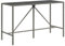 vidaXL Bartisch, Stehtisch mit Glasplatte, Bistrotisch Stahlrahmen, Tresentisch Partytisch Gartentisch, Grau 180x70x110cm Poly Rattan