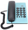 Teléfono Fijo de Escritorio para Personas Mayores, Teléfono con Cable sin Batería Multifuncional de Botón Grande de Dos Colores para Hotel de Oficina (Azul)