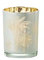 WINDLICHT Palme Glas BLAU/Gold MEDIUM (2er Set)