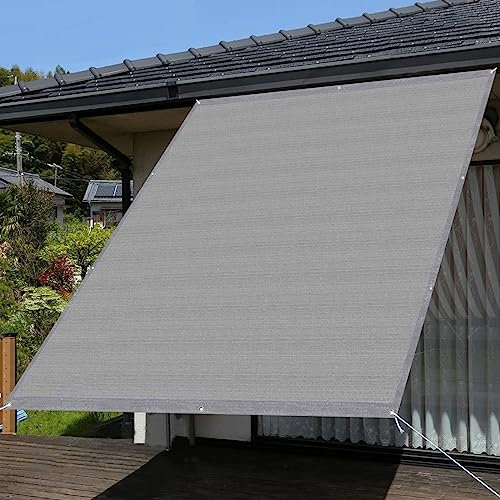 Sonnensegel Rechteckig 2 x 4.5 m Sonnenschutz UV-Schutz 95% Garten Sonnendach Pool Pergola mit Kabelbinder Ohne Bohren für Balkon Garten Terrasse, Grau