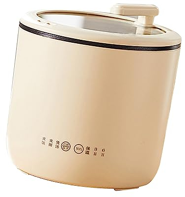 Cryfokt Mini-Reiskocher, Multifunktionaler Elektrischer Reisdampfer, Timing-Funktion, Automatischer Abschaltschutz, Einfach zu Bedienen, Schnelles Kochen, Antihaftbeschichteter Congee