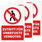 YIKIADA Zutritt für Unbefugte Verboten Schild 30 × 20 cm PVC Hartschaumplatte Selbstklebend Wasserfest Keine unbefugten Personen erlaubt Hinweisschild mit UV Schutz 3 Stück