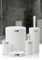 Badezimmer Zubehör Rund Badezimmer Set Luxus Modern Bad Set Zahnbürstenhalter Becher Toilettenbürste Set Seifenschale Mülleimer Seifenspender (Weiß)