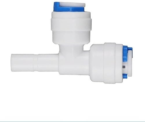 EVANEM 50 Stück 1/4 Zoll Anschluss 3-Wege-Schnellverbinder Wasserfilterteile, for Verbindungsrohr 1/4 Zoll T-Stück Typ RO-Wasseranschluss 6,5 Mm POM-Schlauch PE-Rohre
