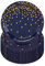 CEILWIEN Lot de 50 assiettes en carton bleu marine avec pois dorés - Vaisselle de fête d'anniversaire - 18 cm - Bleu marine doré
