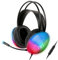 ENHANCE Voltaic 2 USB-Gaming-Headset – Stereo-Gaming-Headset für PC mit klarem Schaltungsdesign, Farbwechselnden LEDs, 50-mm-Treibern – Over-Ear-Kopfhörer mit Inline-Controller, Splitterkabel