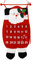 Weihnachts-Adventskalender zum Aufhängen mit Xmas-Filz-Countdown-Kalender und 24 Taschen, wiederverwendbare Stoff-Reindeer für Kinder Geschenke, festliche Dekoration (Weihnachtsmann)