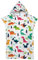 Rowjoy Badeponcho Kinder, Kinder Strandtücher Mikrofaser, Schnell Trocknender Bademantel für Jungen Mädchen (White Dinosaur)