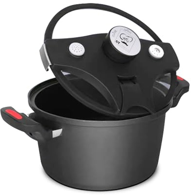 Olla de Cocción Lenta 5L - Olla de Hasta 8 Comensales - Temperatura constante 105°C. Compatible con Cocina de Gas, Eléctrica, Inducción. Revestimiento antiadherente. Ahorra energía. Vital Tools
