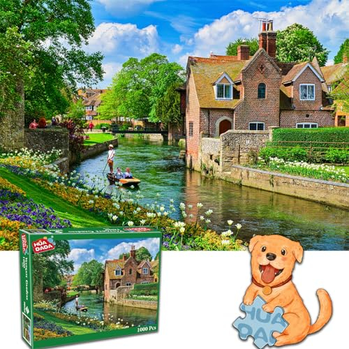 HUADADA Puzzle 1000 Teile für Erwachsene und Kinder, Impossible Game, Puzzles-Geschenk, Clevere Rätsel, Puzzles Farbenfrohes, Puzzle mit Westgate Gardens-Motiv