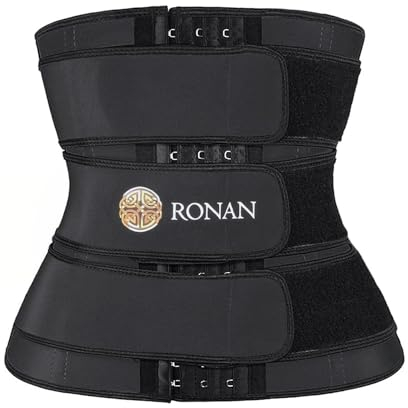 RONAN. Bauch- und Taillen-Trimmer-Gürtel für Herren, Lendenwirbelgürtel für Damen, Bauchweggürtel, Schlankheitsgürtel für Herren, Postpartum-Gürtel für Damen, Bauchweggürtel, Schwarz , 4XL