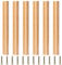 Sixfolo Tiradores Muebles Madera 6 Piezas 192mm Tirador Armario de madera Largo Tiradores Muebles de Cocina Madera Natural con Tornillos para Puerta Armarios Cajones Muebles Cocinas