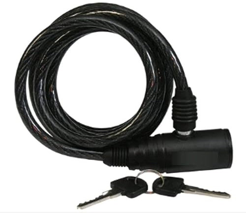 Extra Long 2.64m Plastic Coated Anti-Theft Security Cable Lock for Bikes/prams and Other Items. – 2 Keys, 1cm Wide, 2.64m Long. Keep Your Stuff Safe at Home and Away