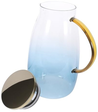 TOPBATHY 1pc Blue Gradient Kettle Glass Water Jug Glass Pitcher Water Pitchers Pitcher with Handle Kettle Cold Jug