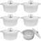 Lot De 6 Moules À en Aluminium avec Couvercles Ronds en Aluminium pour Four, Cocotte De Camping, Poêle en Aluminium pour Cuisiner des Repas À Rôtir