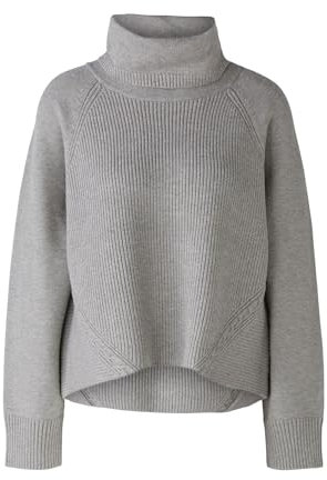 Oui Damen Pullover Viskosemischung lässig geschnitten Uni Freizeit Rollkragen Stehkragen Viskosemischung