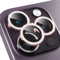 CasurvivePro Protection d'objectif diamant pour iPhone 11 Pro/iPhone 11 Pro Max/iPhone 12 Pro, résistante aux rayures, sans bulles, protection d'écran d'appareil photo HD en verre métallique - Rose