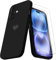 Giyer Silikon Handyhülle für iPhone 16 mit Schutzfolie, Case mit Herz Motiv, Flüssig Dünn, Weiches Mikrofaserfutter, 360° Fallschutz, Kameraschutz (Schwarz)
