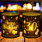 Lvefyti 12 Windlichter Geburtstag Deko, Schwarz-Gold, 30. Geburtstag, Geburtstagskerzen mit Zahlen für Teelichter oder Kerzen