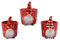 Kaemingk Pot de fleurs/cache-pot 9 x 11 cm - Lutin en céramique - 1 pièce assortie - Pot de fleurs de Noël - Décoration de Noël - Rouge et blanc