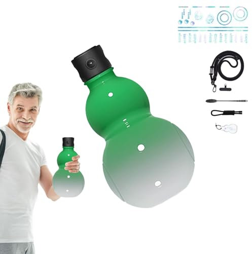 Genérico Botella de agua de calabaza, 900 ml portátil wukonges Botella de agua de viaje para deportes de calabaza, botella de vino colgante de gran capacidad de inspiración retro china, para gimnasio