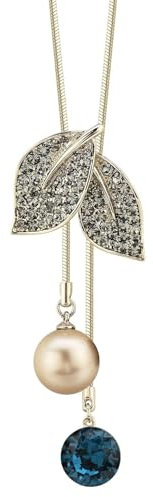 Halskette Ketten Schmuck Herren Frauen Anhänger Necklace Blatt-Quaste Halskette Mit Kordelzug