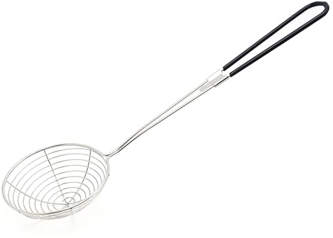 Buckingham Premium Stainless Steel Pea Ladle with Durable Rust Free Design and Silicone Handle(6.5cm)