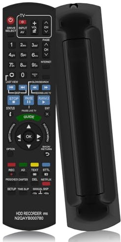 Ersatz Universalfernbedienung Panasonic, N2QAYB000780 Panasonic Fernbedienung IR6 für Panasonic Blu ray Disc Recorder