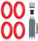 4pcs Silicone Replacement Gaskets Classic for Stanley, Sealing O Ring Gasket for Thermos Lid Compatible with Stanley Classic 20oz 1.0 QT 1.5 QT 2 QT 2.5 QT Vacuum Bottle Stopper (Red)
