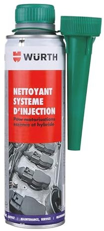 Nettoyant Systeme D'injection Wurth Professionnel sans démontage 300ml (Essence/Hybride)