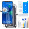 H&LYCYJ Écran LCD de rechange pour iPhone 12 Pro Max A2411 A2342 A2410 3D Touch Full HD Écran tactile ID Digitizer Cadre de montage, adhésif imperméable, kits de réparation