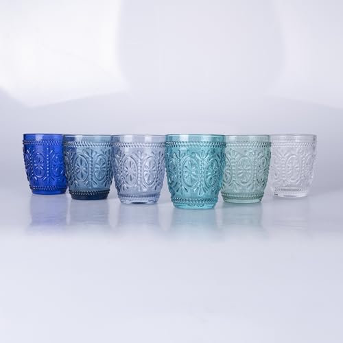 Villa d'Este Home Tivoli 1996 Lot de 6 verres à eau 300 ml en verre, Imperial Ocean