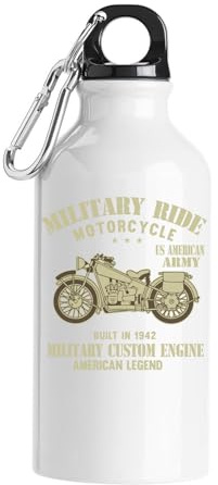 Borraccia da moto militare US American Army 1942, colore bianco