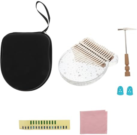 EPIGEIST Mini Kalimba Daumenklavier aus Transparentem Kristallglas Kleines Fingerklavier für Musikliebhaber Tragbares Daumen Piano Instrument Fingerkoordination und Rhythmischen Übung