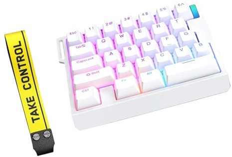 HINAYOSAN One-Handed Gaming Keyboard, One-Handed, Programmable Suitable For Professional Players, E-Sports Enthusiasts