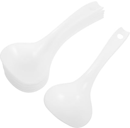 DIYEAH 6 Stück Teiliges Buffet löffel Langlebigem PP Tiefer Kochlöffel zum Servieren von Suppe und Brei Ergonomisch Geformt für Komfortable Nutzung Vielseitig Einsetzbar für Frühstück