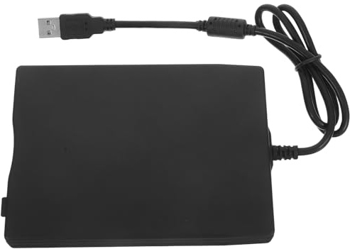FONDOTIN Lector de Disquetes USB Externo 3, 5 Pulgadas para Portátil y PC | Negro Abs, Interfaz USB 2.0, Plug And Play, Lectura y Transferencia de Datos