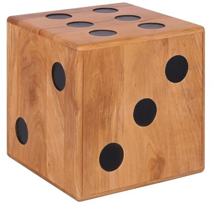Würfel-Hocker CUBE - 40cm - Mangoholz - natur Pflegeleichte Oberfläche
