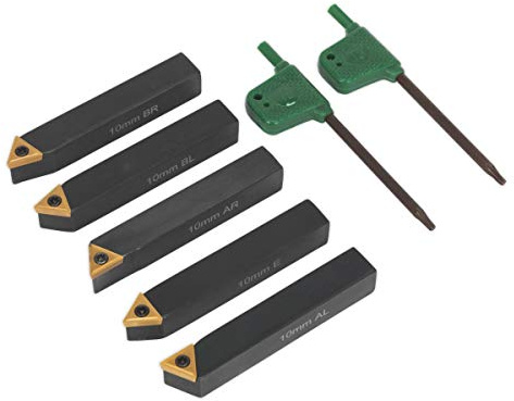 Drehmaschine Indexierbar, 10 mm, Drehwerkzeug-Set, 5-teilig