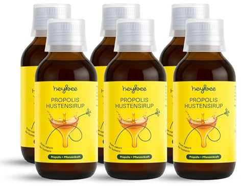heybee® Propolis Hustensirup 100 ml – mit Propolis-Extrakt, Thymian, Grindelia & Eibischwurzel – alkoholfrei, lindert Hustenreiz & löst Schleim - ab 2 Jahren (6)